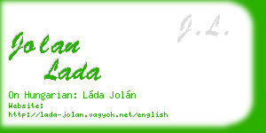 jolan lada business card